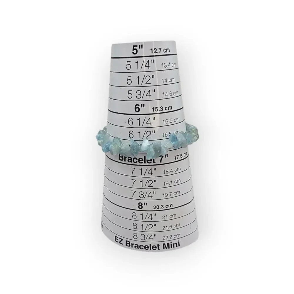 Blue Gemstone Chip Bracelet – Silver Serenity Toggle Clasp